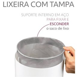 Lixeira Preta com Tampa Basculante Future - 2