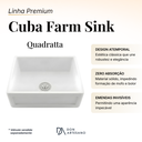 Ver imagem 6 de Cuba Cozinha Farm Sink Quadratta 65 cm Estilo Fazenda Avental