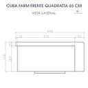 Ver mais imagens de Cuba Cozinha Farm Sink Quadratta 65 cm Estilo Fazenda Avental