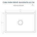 Ver imagem 7 de Cuba Cozinha Farm Sink Quadratta 65 cm Estilo Fazenda Avental