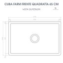 Ver imagem 6 de Cuba Cozinha Farm Sink Quadratta 65 Cm Estilo Fazenda Avental