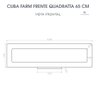 Cuba Cozinha Farm Sink Quadratta 65 Cm Estilo Fazenda Avental - 8