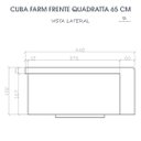 Ver imagem 7 de Cuba Cozinha Farm Sink Quadratta 65 Cm Estilo Fazenda Avental