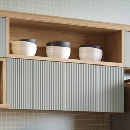 Lavanderia Modulada com 2 Armários Aéreos e 1 Balcão 1 Porta 100% Mdf - 3