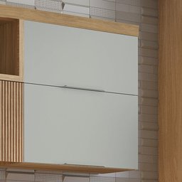 Lavanderia Modulada com 2 Armários Aéreos e 1 Balcão 1 Porta 100% Mdf - 10