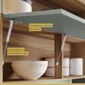 Lavanderia Modulada Marquesa com 2 Armários Aéreos e 1 Balcão 1 Porta 100% Mdf - 6