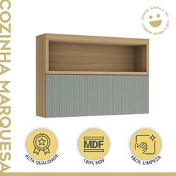 Lavanderia Modulada com 2 Armários Aéreos e 1 Balcão 1 Porta 100% Mdf - 4