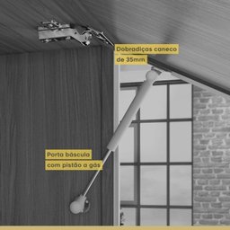 Lavanderia Modulada com 2 Armários Aéreos e 1 Balcão 1 Porta 100% Mdf - 13