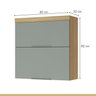 Lavanderia Modulada Marquesa com 2 Armários Aéreos e 1 Balcão 1 Porta 100% Mdf - 15