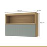 Lavanderia Modulada Marquesa com 2 Armários Aéreos e 1 Balcão 1 Porta 100% Mdf - 8