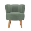 Ver imagem 5 de Cadeira Estofada para Sala de Estar Tecido Veludo Aconchegante Reforçada Ergonômica