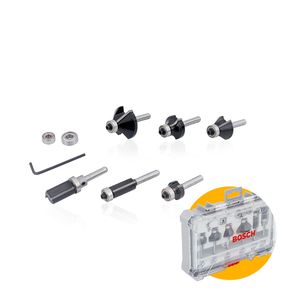Fresa para Tupia Manual 6 peças Haste 1/4 Bosch Original