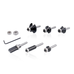 Fresa para Tupia Manual 6 peças Haste 1/4 Bosch Original - 2