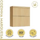 Ver mais imagens de Lavanderia Modulada com 2 Armários Aéreos e 1 Balcão 100% MDF Marquesa Marrom/Branco/Nature