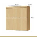 Ver imagem 7 de Lavanderia Modulada com 2 Armários Aéreos e 1 Balcão 100% MDF Marquesa Marrom/Branco/Nature