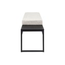 Ver imagem 3 de Banco Estofado 2 Lugares Paradise Conforto Elegância Recamier Preto/Champanhe
