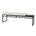 Ver imagem 6 de Banco Estofado 2 Lugares Paradise Conforto Elegância Recamier Preto/Champanhe