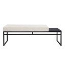 Ver imagem 2 de Banco Estofado 2 Lugares Paradise Conforto Elegância Recamier Preto/Champanhe