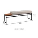 Ver imagem 7 de Banco Estofado 2 Lugares Paradise Conforto Elegância Recamier Preto/Champanhe