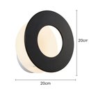 Ver imagem 3 de Arandela de Parede Led Kote Redondo 3000k 7w Bivolt Ø20cm Metal e Alumínio Preto e Branco - Nordecor