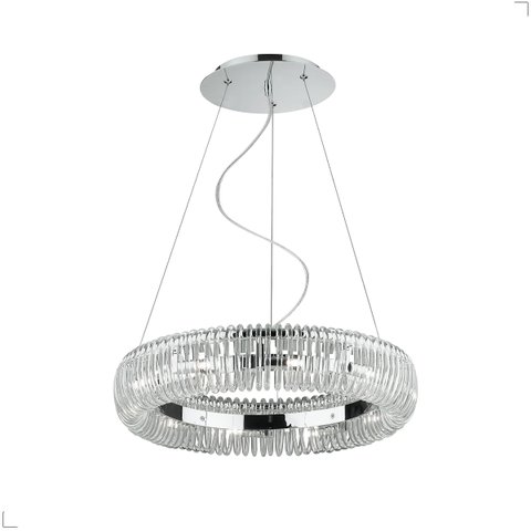 Lustre Pendente Aliança Quasar Metal Cromado 10x G9 Ø50cm