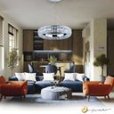 Ver imagem 3 de Lustre Pendente Aliança Quasar Metal Cromado 10x G9 Ø50cm