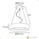 Ver imagem 5 de Lustre Pendente Aliança Quasar Metal Cromado 10x G9 Ø50cm