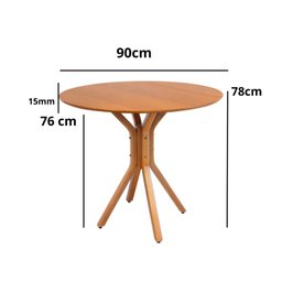 Conjunto Mesa Lisboa com 4 Cadeiras X Texas Nozes - 3