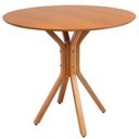 Ver imagem 2 de Conjunto Mesa Jantar Redonda 4 Cadeiras 90cm Madeira Maciça Nozes Lisboa Marrom