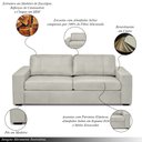 Ver imagem 3 de Sofá Decorativo Agatha 2 Lugares Sala de Estar 205cm Pés em Madeira Couro Off White G88 - Gran Belo