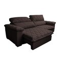 Ver imagem 7 de Sofá Retrátil e Reclinável 2,95m Molas Ensacadas Cama inBox Big Home Bordado 3D Linho Marrom