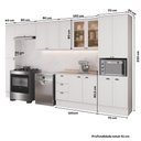 Ver imagem 2 de Cozinha Completa com Armário e Balcão Milla Anna Clean 14 Portas 3 Gavetas MDF 390cm Branco Mó
