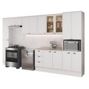 Ver imagem 4 de Cozinha Completa com Armário e Balcão Milla Anna Clean 14 Portas 3 Gavetas MDF 390cm Branco Mó
