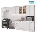 Ver imagem 5 de Cozinha Completa com Armário e Balcão Milla Anna Clean 14 Portas 3 Gavetas MDF 390cm Branco Mó