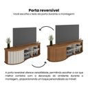 Ver imagem 6 de Conjunto de 2 Peças Painel Slim e Rack Suporta com Segurança Tvs 75 Polegadas Magnum Marrom Cinamomo