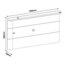 Ver imagem 4 de Conjunto de 2 Peças Painel Slim e Rack Suporta com Segurança Tvs 75 Polegadas Magnum Marrom Cinamomo