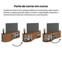 Ver imagem 7 de Conjunto de 2 Peças Painel Slim e Rack Suporta com Segurança Tvs 75 Polegadas Magnum Marrom Cinamomo