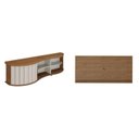 Ver imagem 2 de Conjunto de 2 Peças Painel Slim e Rack Suporta com Segurança Tvs 75 Polegadas Magnum Marrom Cinamomo