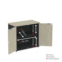 Ver imagem 5 de Armário Baixo para Escritório com 2 Portas P25 Preto/Castanheira Marrom