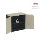 Ver imagem 6 de Armário Baixo para Escritório com 2 Portas P25 Preto/Castanheira Marrom
