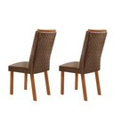 Ver imagem 2 de Conjunto com 2 Cadeiras Lisa MDF para Sala de Jantar Moderna Mobília