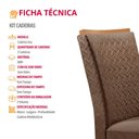 Ver imagem 5 de Conjunto com 2 Cadeiras Lisa MDF para Sala de Jantar Moderna Mobília