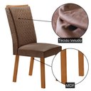Ver imagem 4 de Conjunto com 2 Cadeiras Lisa MDF para Sala de Jantar Moderna Mobília