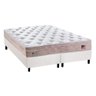 Cama Box King: Colchão Molas Plumatex MasterPocket Ensacadas Miami + Base CRC Courano Branco(193x203 - 1