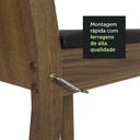 Ver imagem 7 de Conjunto Sala de Jantar Madesa Débora Mesa Tampo de Vidro Redondo 4 Cadeiras - Preto/rustic