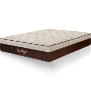 Colchão Queen Size Santiago Molas Ensacadas Pillow Paparazzi 158x198x38cm - Macio