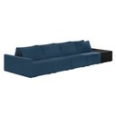 Ver imagem 1 de Sofá Ilha 4 Lugares Living 432cm Modulado Sala Lary Veludo/pu Pto K01 - D'Rossi