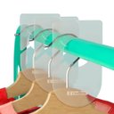 Ver imagem 1 de Kit 60 Divisor de Cabide Arara Tamanho Roupas Separador Organizador Loja Ordene