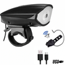 Lanterna Farol Led Bike com Buzina Recarregável Usb:preto - 4