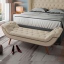 Ver imagem 4 de Puff Recamier Decorativo com Tachas 140cm Santorini Facto Dunas Bege